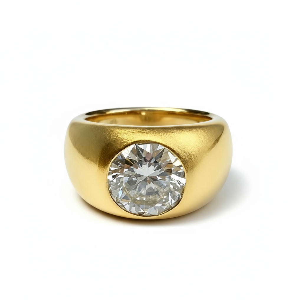 Round Cut VVS Moissanite Vintage Solitaire Engagement Ring