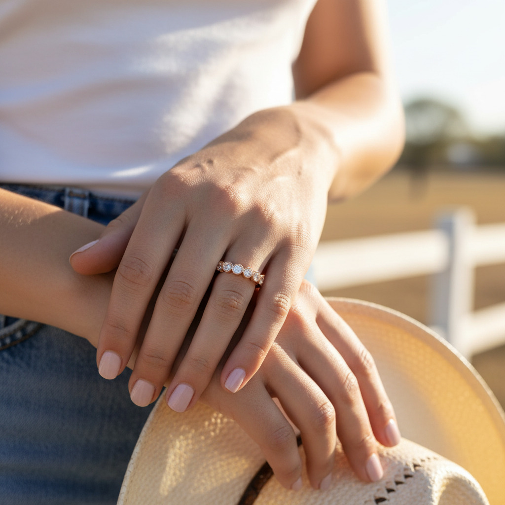 Bezel Set Round Cut VVS Moissanite Wedding Band Bezel Set Round Cut VVS Moissanite Wedding Band