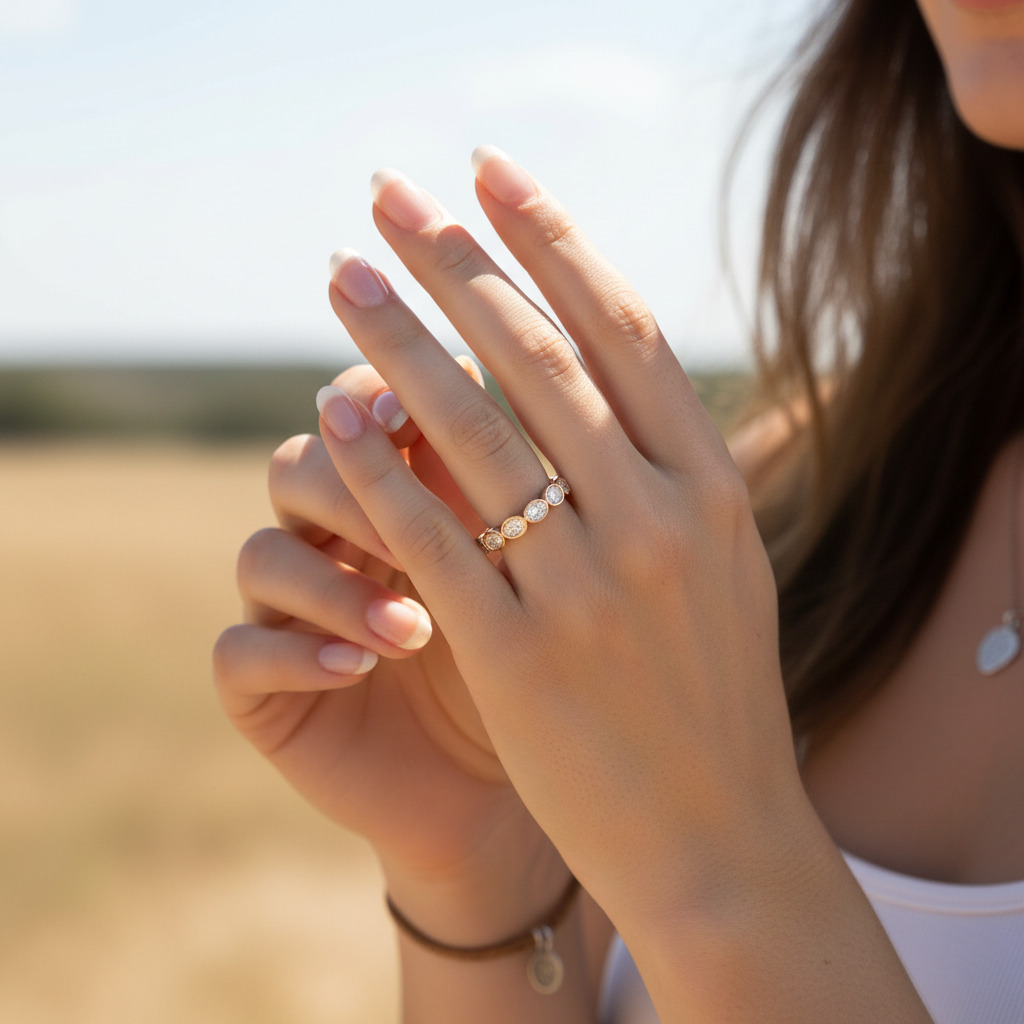 Bezel Set Oval Cut VVS Moissanite Wedding Band Bezel Set Oval Cut VVS Moissanite Wedding Band