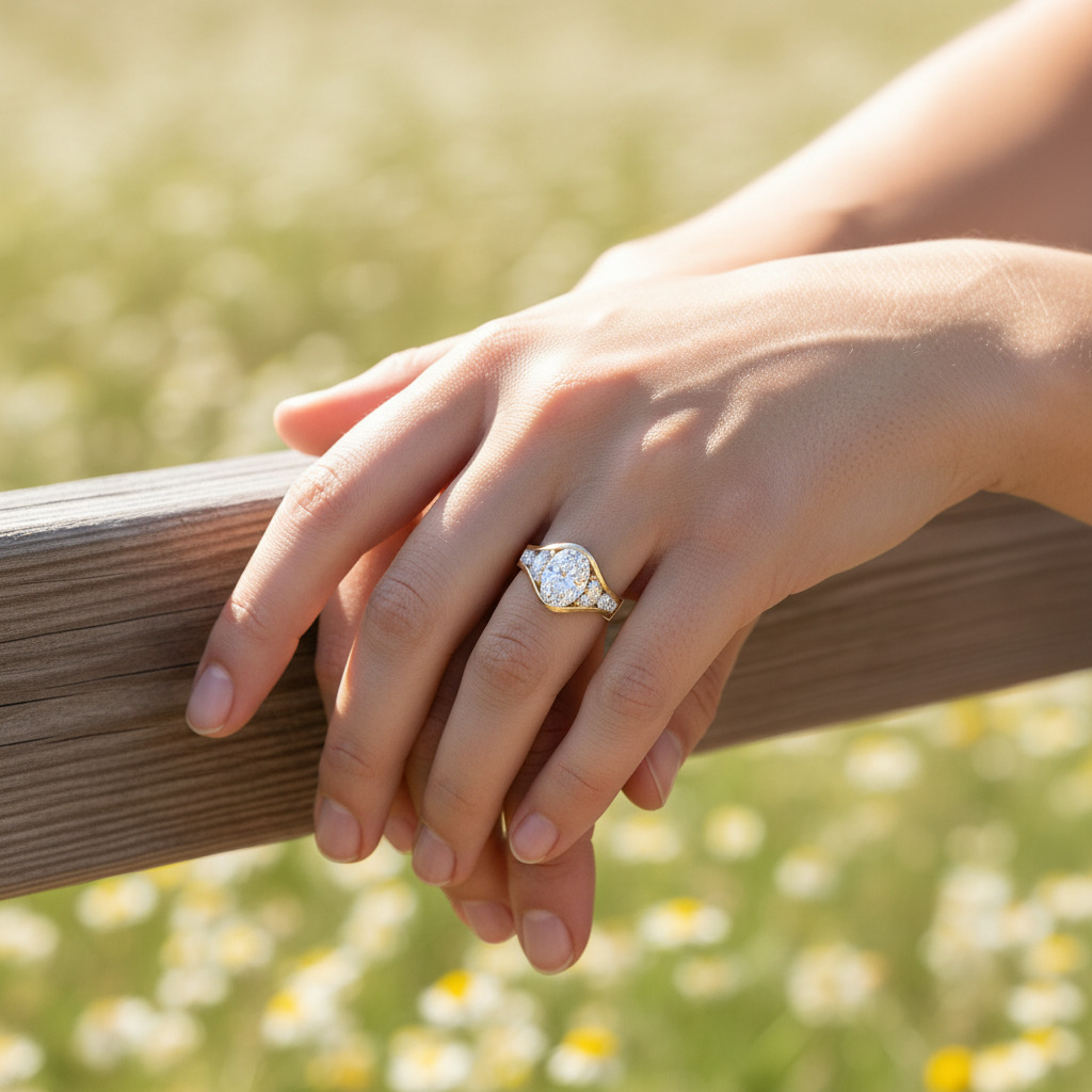 4.56CT Oval Cut VVS Moissanite Full Channel Set Engagement Ring