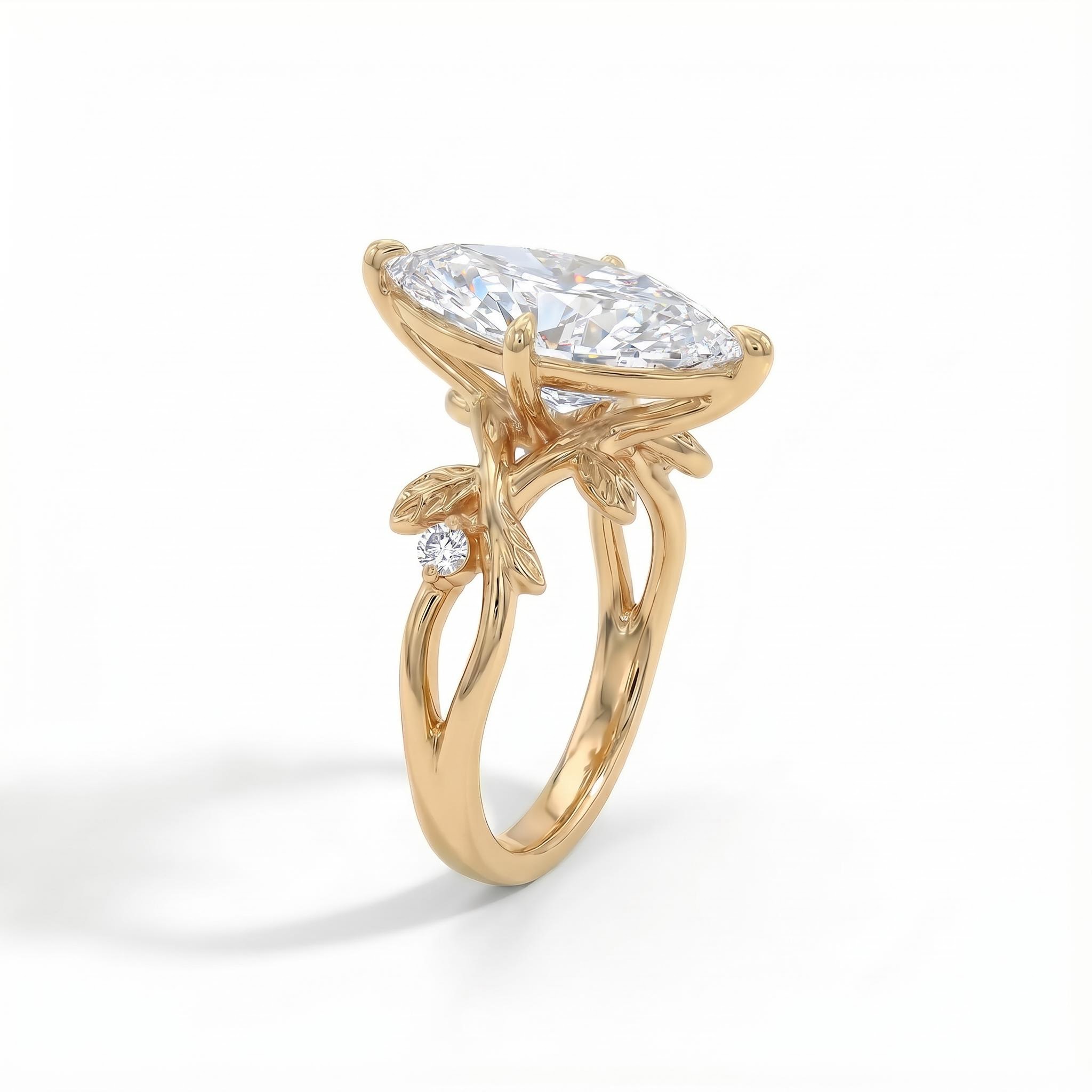 3.04ct. tw. Marquise Cut VVS Moissanite Side Stone Engagement Ring 3.04ct. tw. Marquise Cut VVS Moissanite Side Stone Engagement Ring