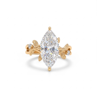 3.04ct. tw. Marquise Cut VVS Moissanite Side Stone Engagement Ring