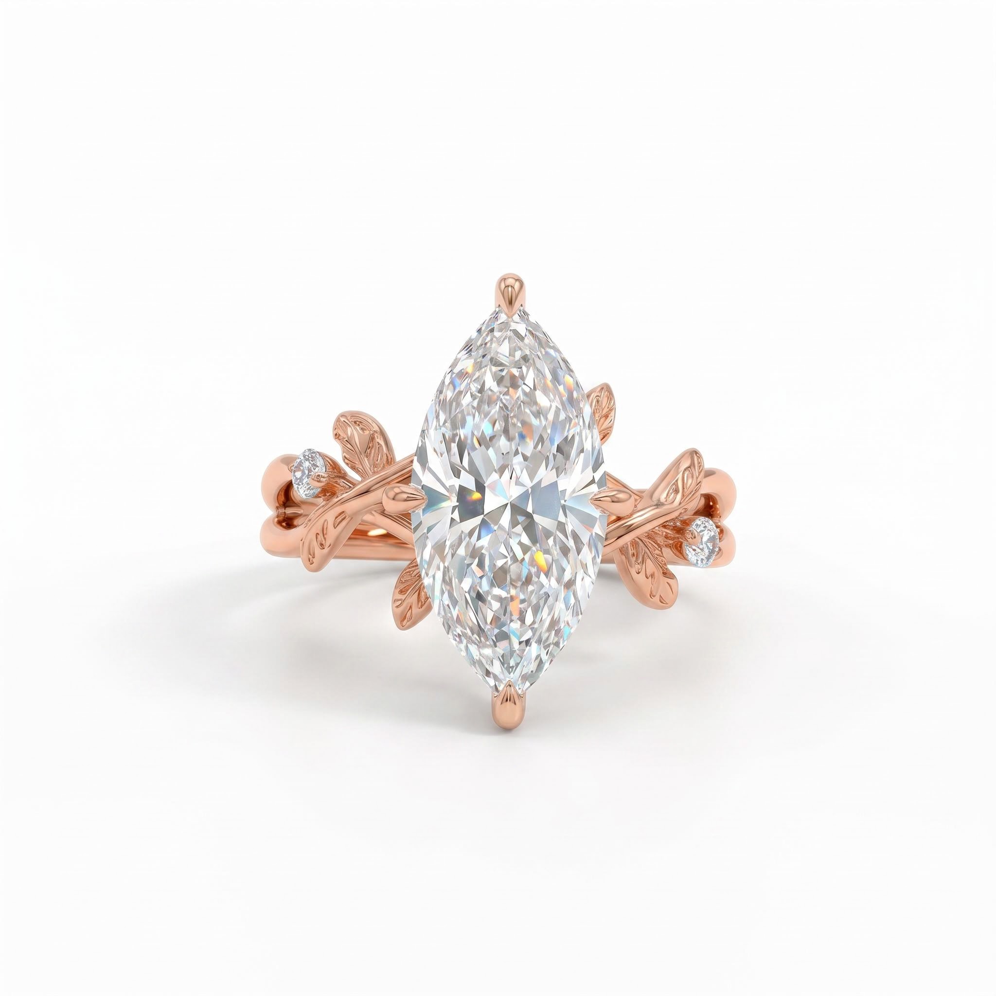 3.04ct. tw. Marquise Cut VVS Moissanite Side Stone Engagement Ring 3.04ct. tw. Marquise Cut VVS Moissanite Side Stone Engagement Ring