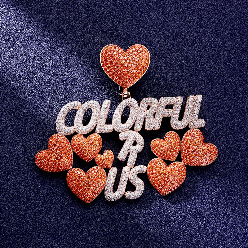 Custom S925 Iced Unique Letter Pendant Deposit