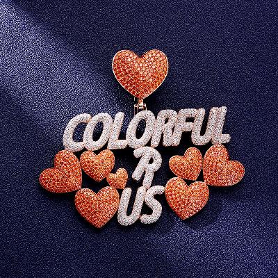 Custom S925 Iced Unique Letter Pendant Deposit