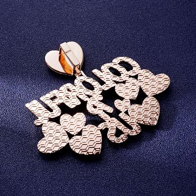 Custom S925 Iced Unique Letter Pendant Deposit