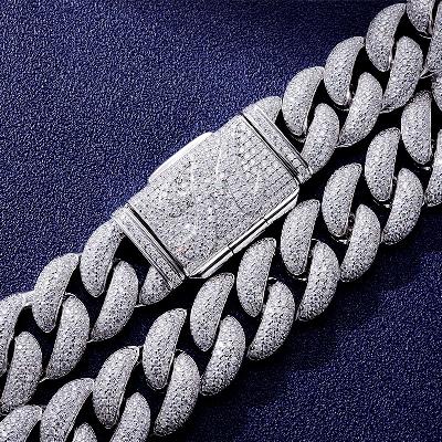 Custom S925 & VVS1 Moissanite Letter Cuban Link Bracelet