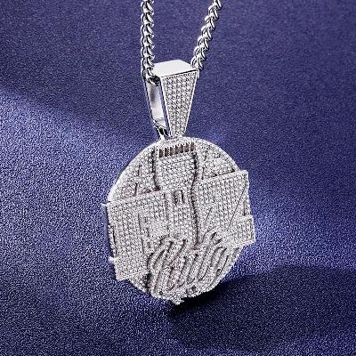 Custom S925 & VVS1 Moissanite Round Letter Pendant Deposit