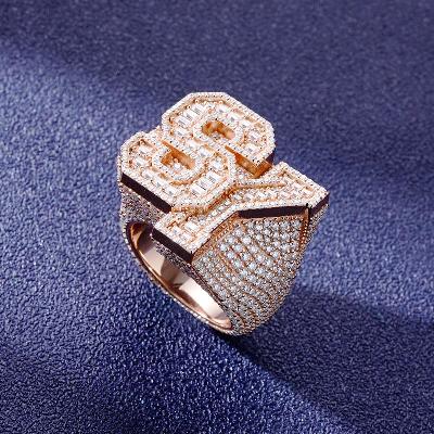 Custom S925 & VVS1 Baguette Moissanite Letter Ring Deposit