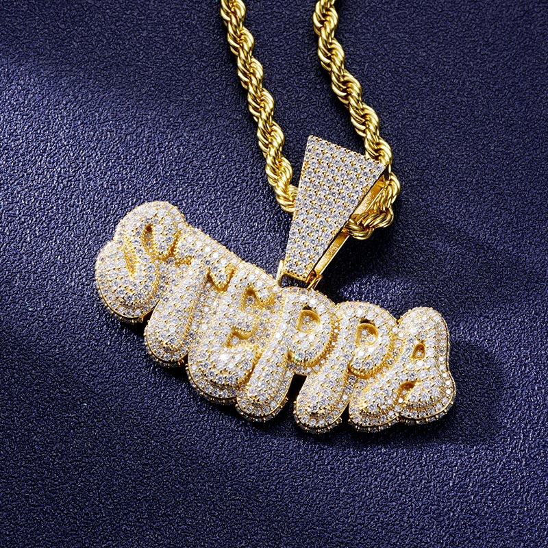 Custom S925 & VVS1 Moissanite Letter Pendant Deposit