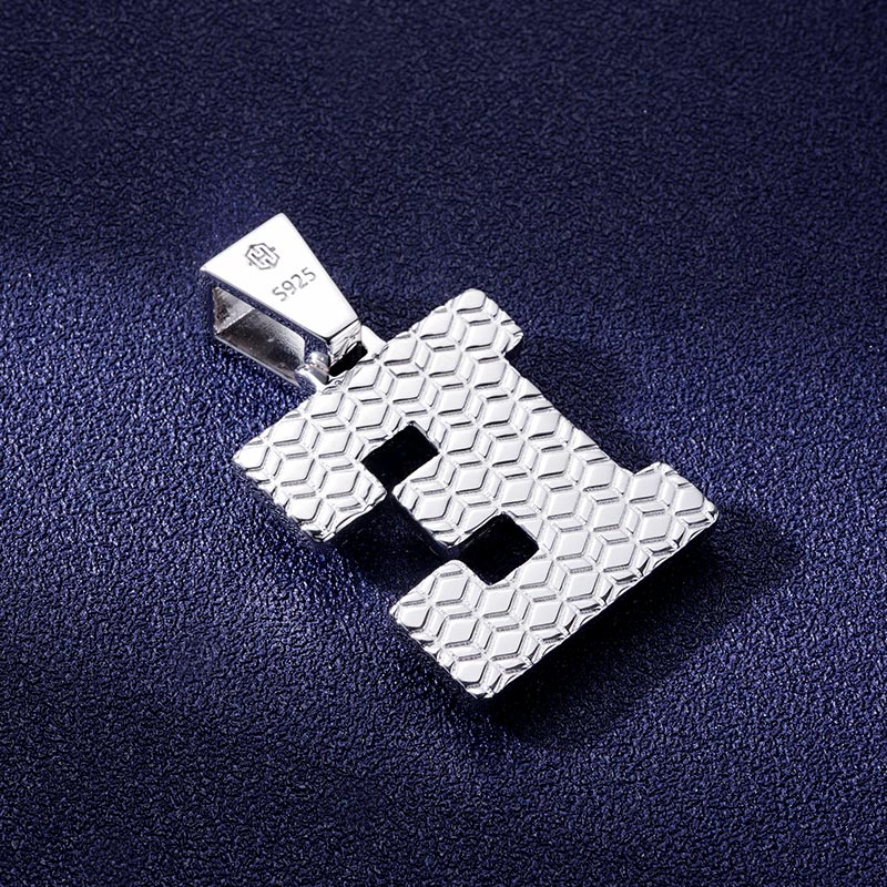 Custom S925 Iced Colorful Letter Pendant Deposit