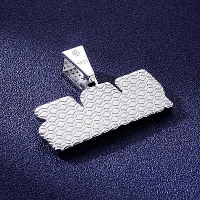 Custom S925 Iced Colorful Letter Pendant Deposit