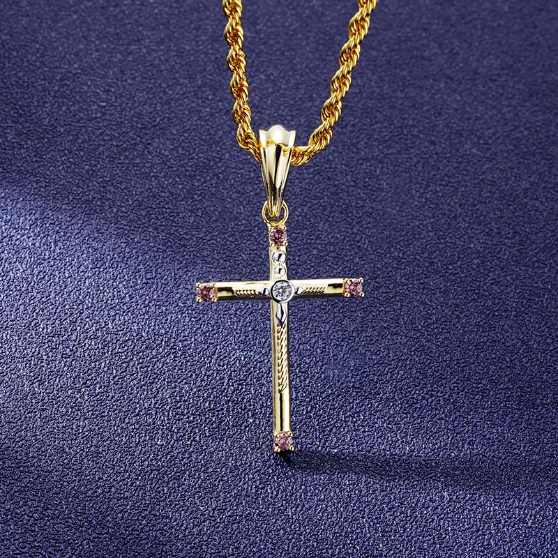 Custom S925 Iced Unique Cross Pendant Deposit