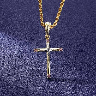 Custom S925 Iced Unique Cross Pendant Deposit
