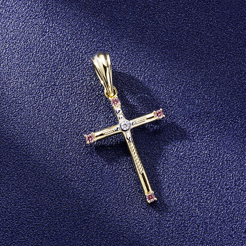 Custom S925 Iced Unique Cross Pendant Deposit
