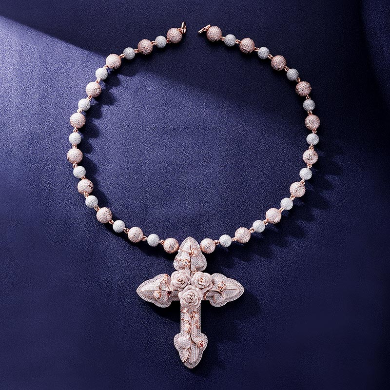 Custom S925 & VVS1 Moissanite Cross Pendant & Chain Set Deposit