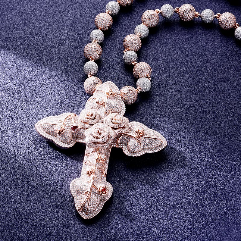 Custom S925 & VVS1 Moissanite Cross Pendant & Chain Set Deposit