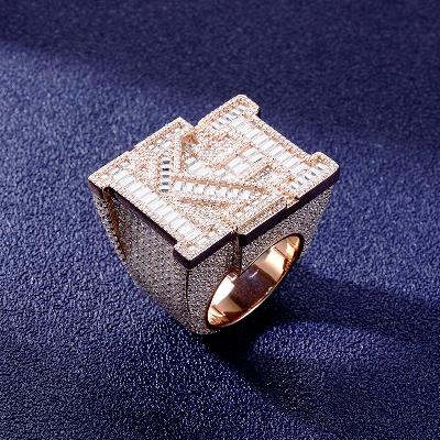 Custom S925 & VVS1 Baguette Moissanite Letter Ring Deposit