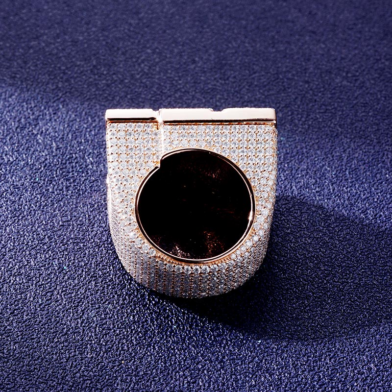 Custom S925 & VVS1 Baguette Moissanite Letter Ring Deposit