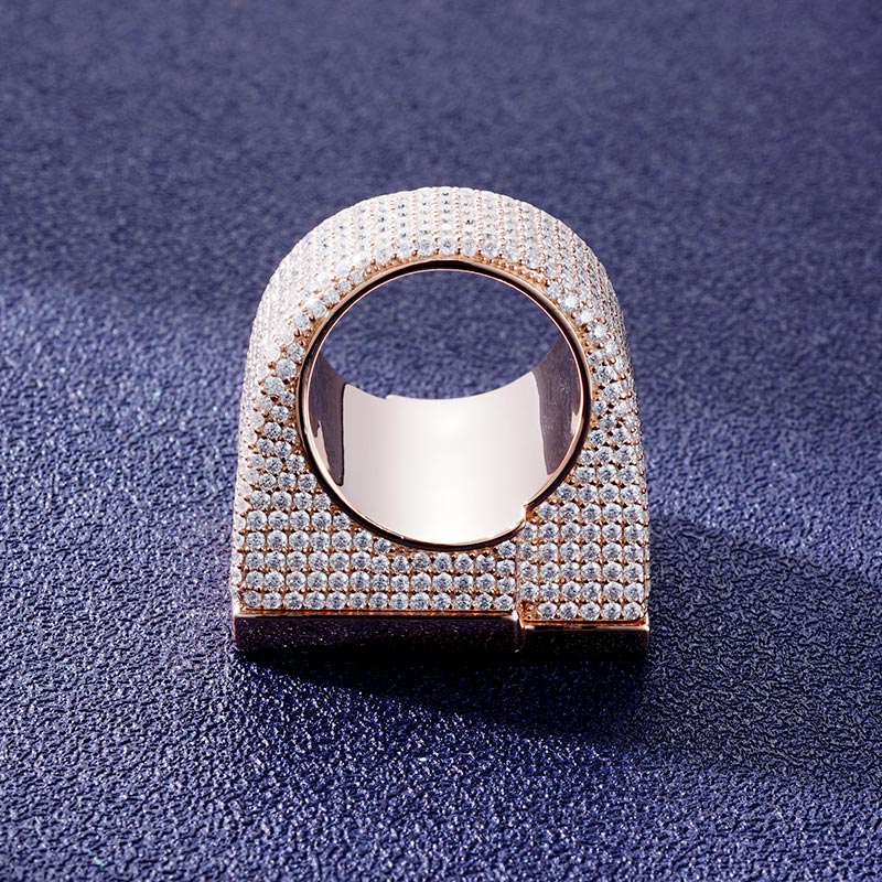 Custom S925 & VVS1 Baguette Moissanite Letter Ring Deposit