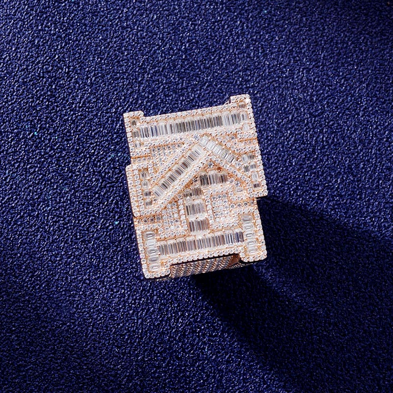 Custom S925 & VVS1 Baguette Moissanite Letter Ring Deposit