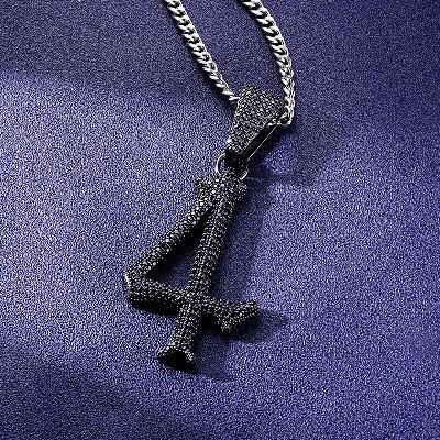 Custom S925 Iced Unique Number Pendant Deposit