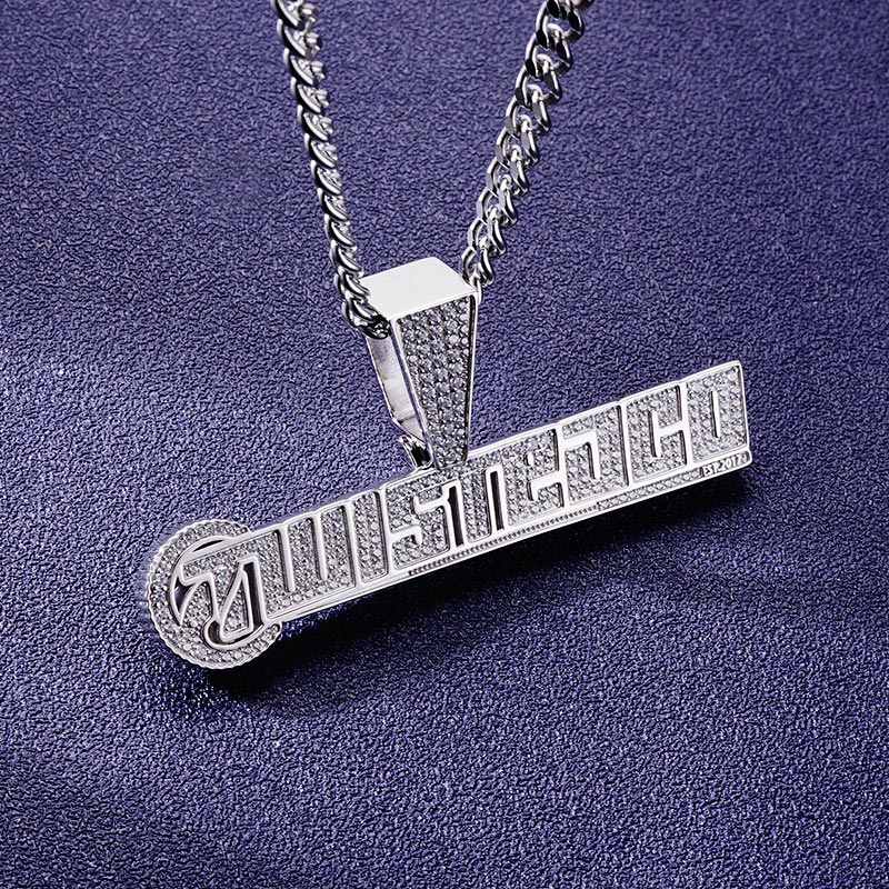 Custom S925 Iced Unique Letter Pendant Deposit