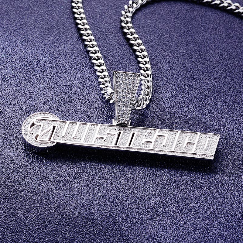 Custom S925 Iced Unique Letter Pendant Deposit
