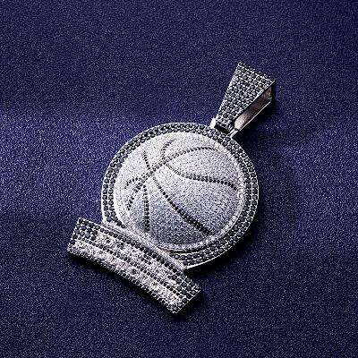 Custom S925 Iced Unique Football & Letter Pendant Deposit