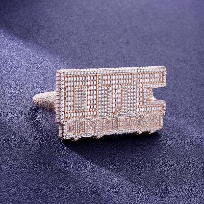 Custom S925 & VVS1 Baguette Moissanite Letter Ring Deposit