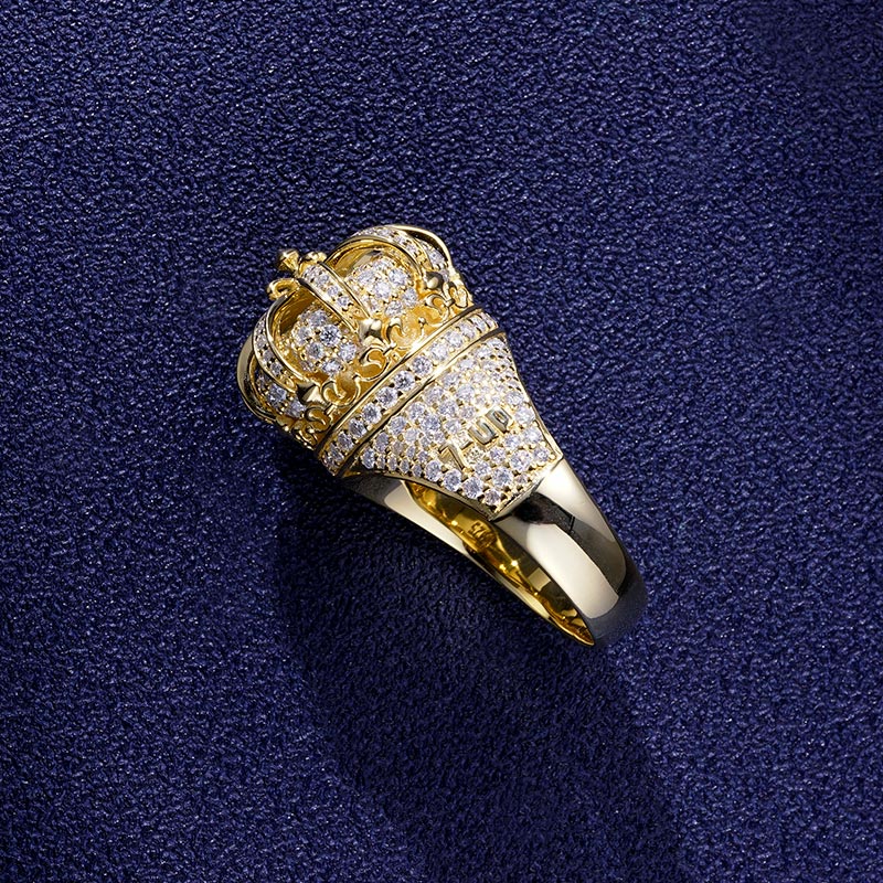 Custom S925 & VVS1 Moissanite Unique Crown Ring Deposit