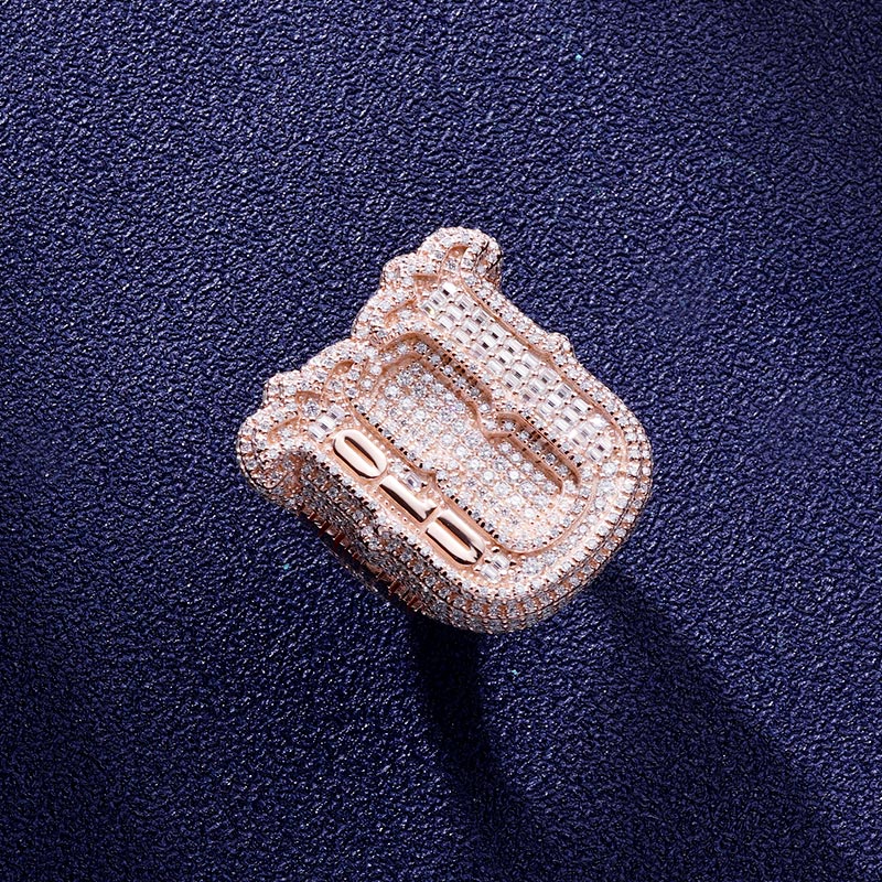 Custom S925 & VVS1 Baguette Moissanite Letter Ring Deposit