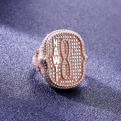 Custom S925 & VVS1 Baguette Moissanite Letter Ring Deposit