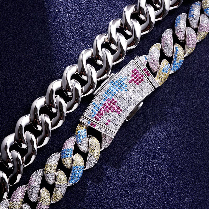 Custom S925 Iced Unique & Colorful Cuban Chain Deposit