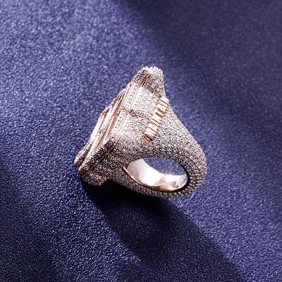 Custom S925 & VVS1 Baguette Moissanite Letter Ring Deposit