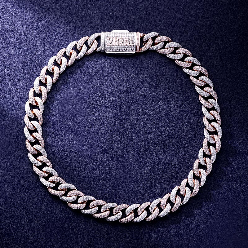 Custom S925 & VVS1 Moissanite Two-tone Cuban Chain Deposit