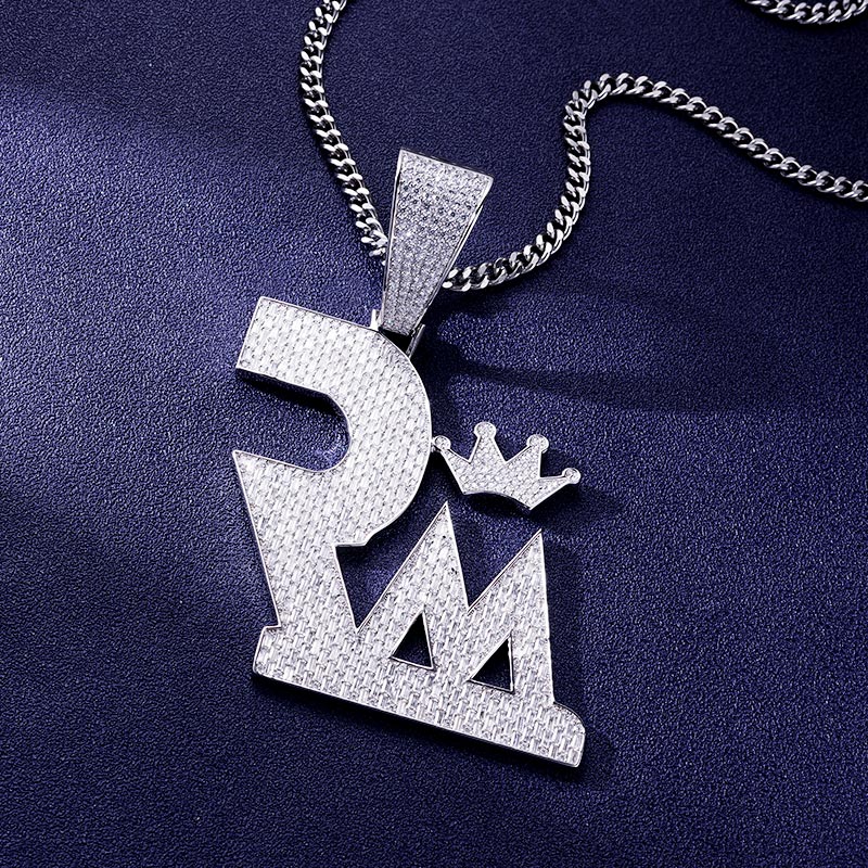 Custom S925 Iced Baguette Letter Pendant Deposit