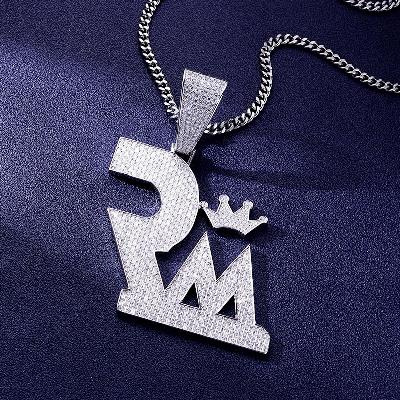 Custom S925 Iced Baguette Letter Pendant Deposit