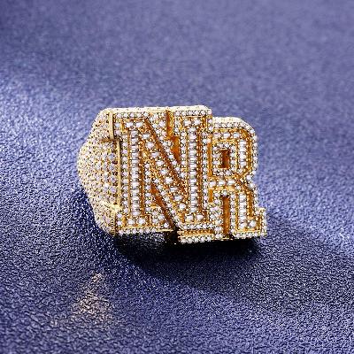 Custom S925 & VVS1 Baguette Moissanite Letter Ring Deposit