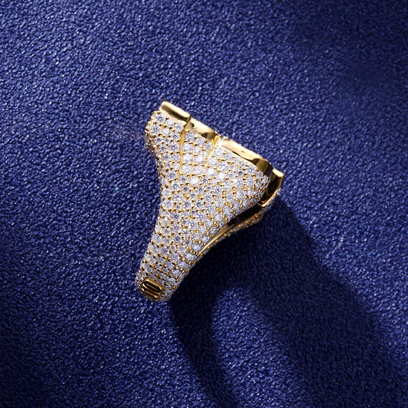 Custom S925 & VVS1 Baguette Moissanite Letter Ring Deposit