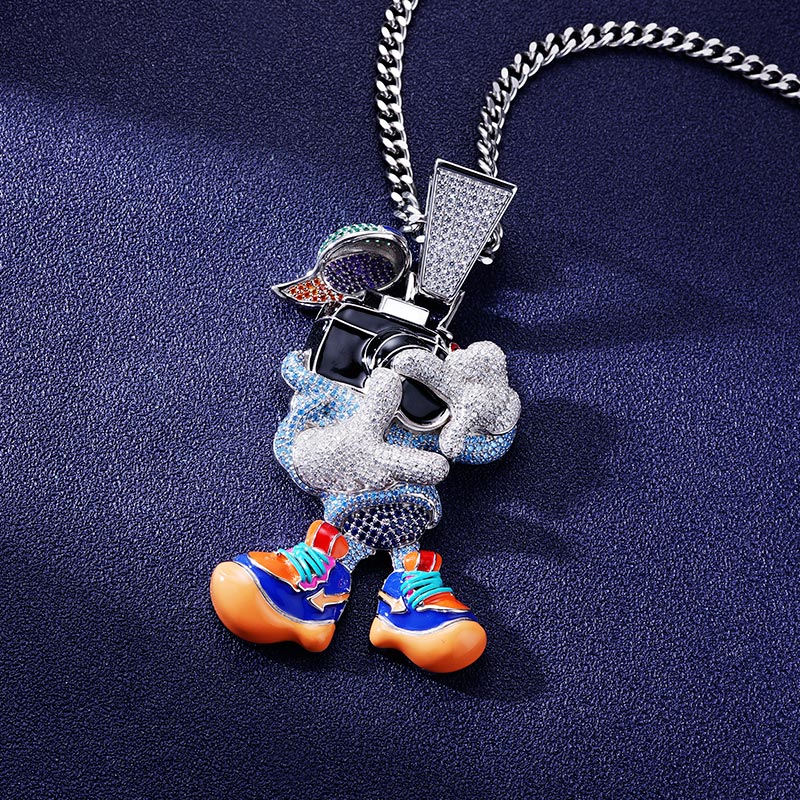 Custom S925 Iced Unique Cartoon Pendant Deposit