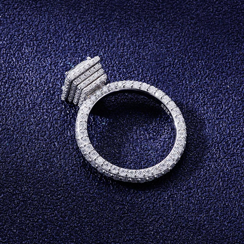 Custom S925 & VVS1 Moissanite Princess Cut Engagement Ring Deposit