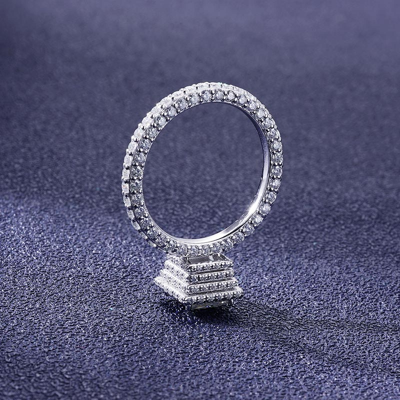 Custom S925 & VVS1 Moissanite Princess Cut Engagement Ring Deposit