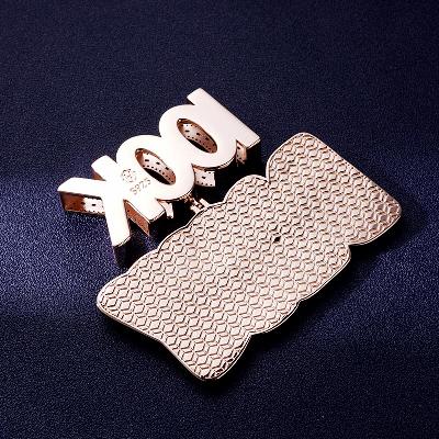 Custom S925 & VVS1 Baguette Moissanite Letter Pendant Deposit