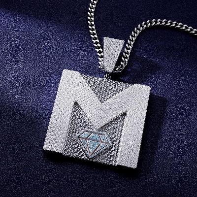 Custom S925 & VVS1 Moissanite Letter Pendant Deposit
