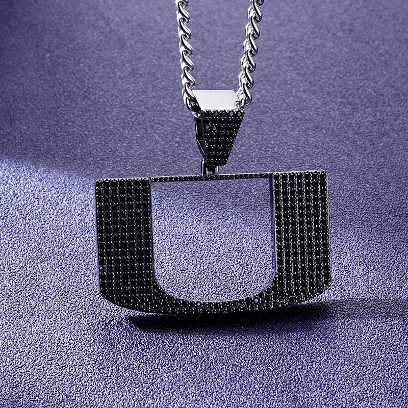 Custom S925 Iced Unique Letter Pendant Deposit