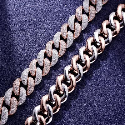 Custom S925 & VVS1 Moissanite Two-tone 20mm Cuban Chain Deposit