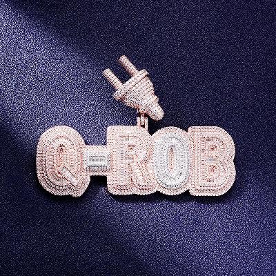 Custom S925 & VVS1 Baguette Moissanite Letter Pendant Deposit