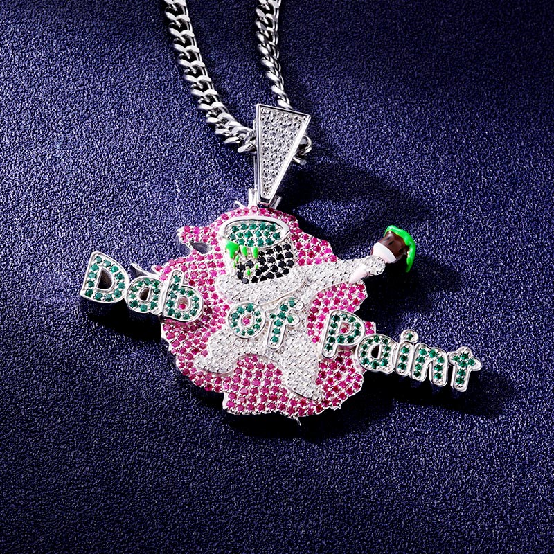 Custom S925 Iced Unique Colorful Pendant Deposit