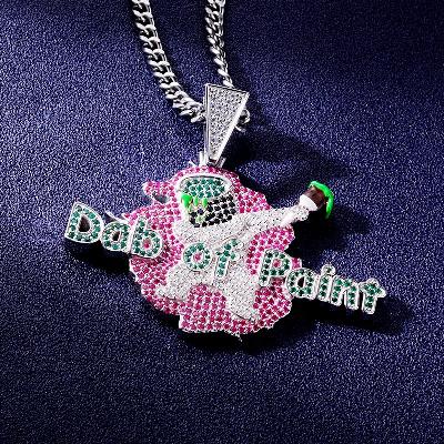 Custom S925 Iced Unique Colorful Pendant Deposit